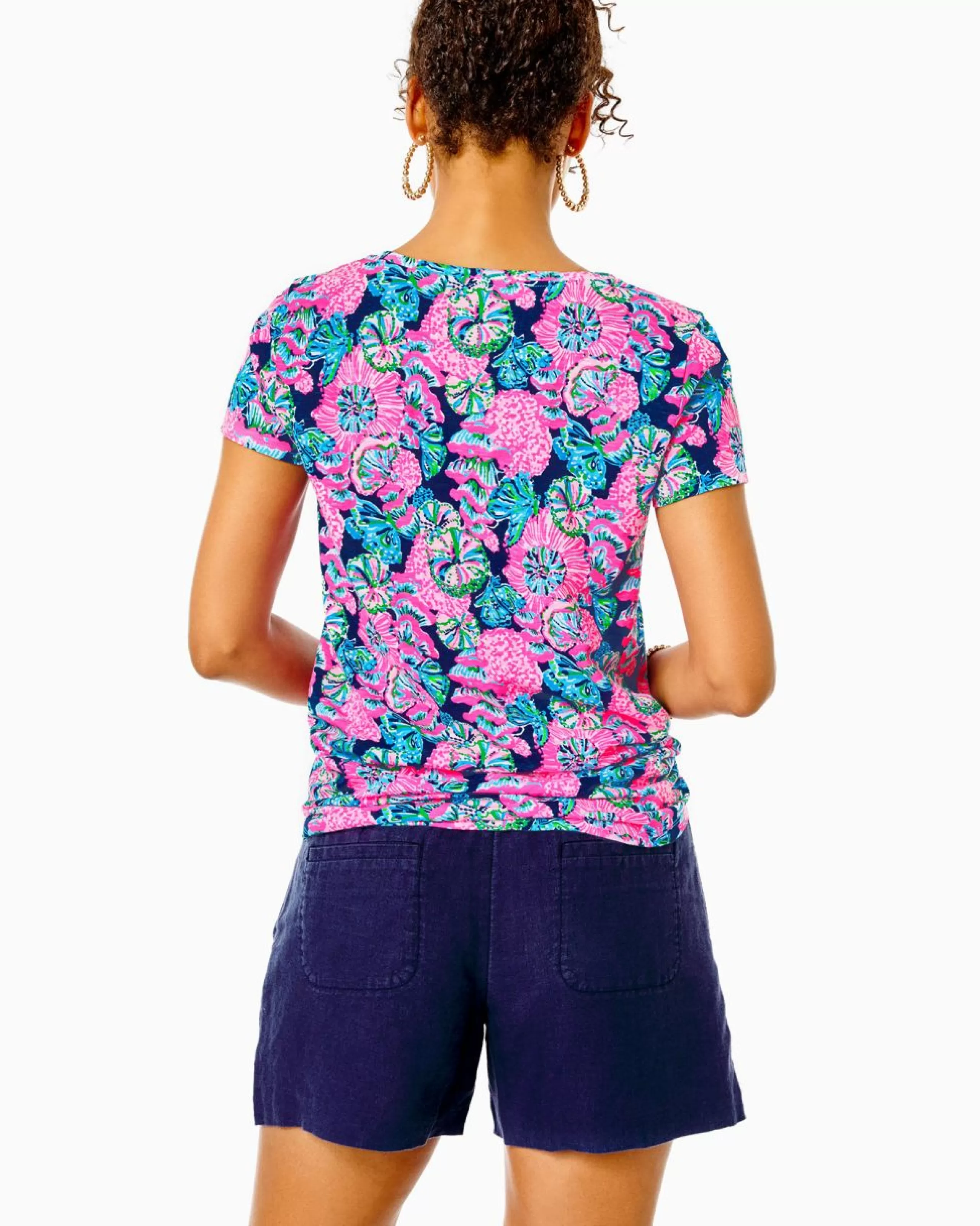 Discount Lilly Pulitzer 4" Lilo Linen Short True Navy