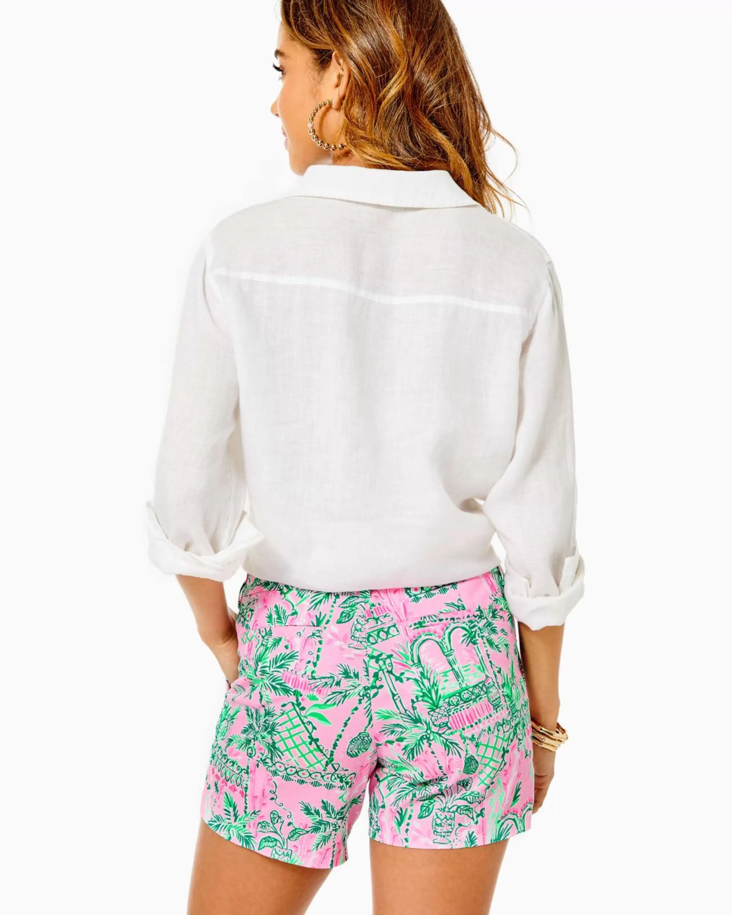Discount Lilly Pulitzer 5" Callahan Stretch Short Mandevilla Baby Always Worth It