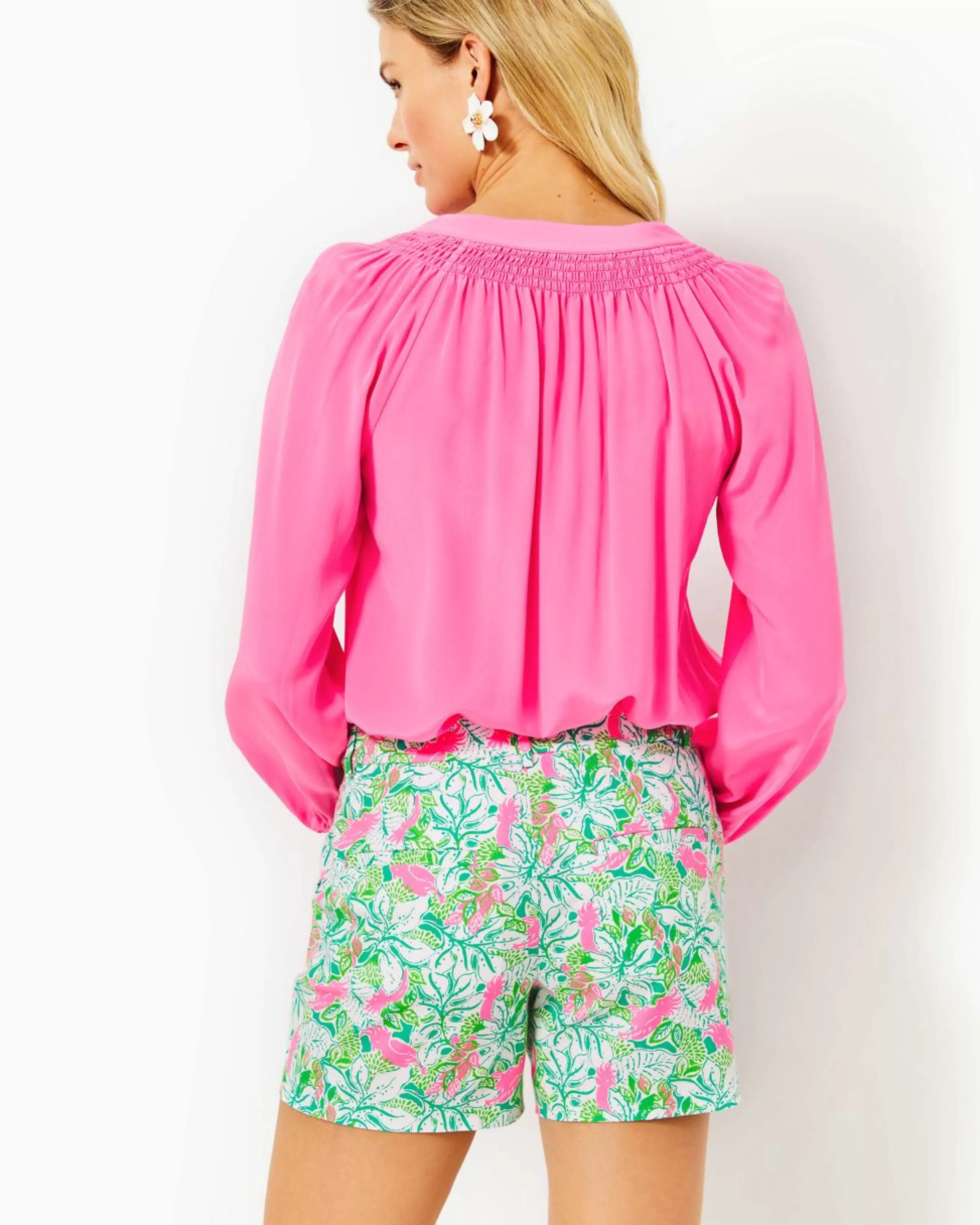 Discount Lilly Pulitzer 5" Gretchen High-Rise Short Botanical Green Just Wing It