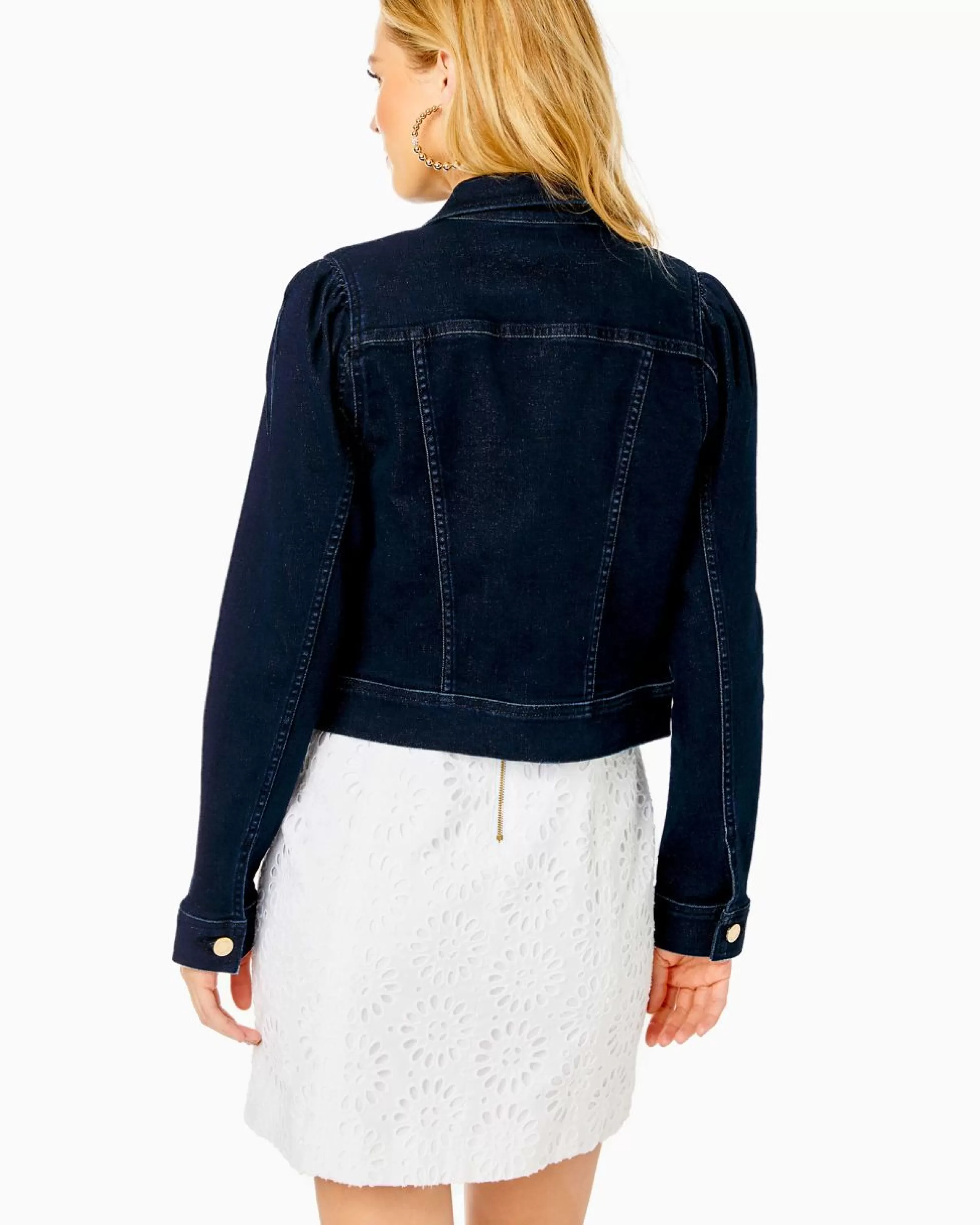 Outlet Lilly Pulitzer Laylani Denim Jacket Cosmic Wash
