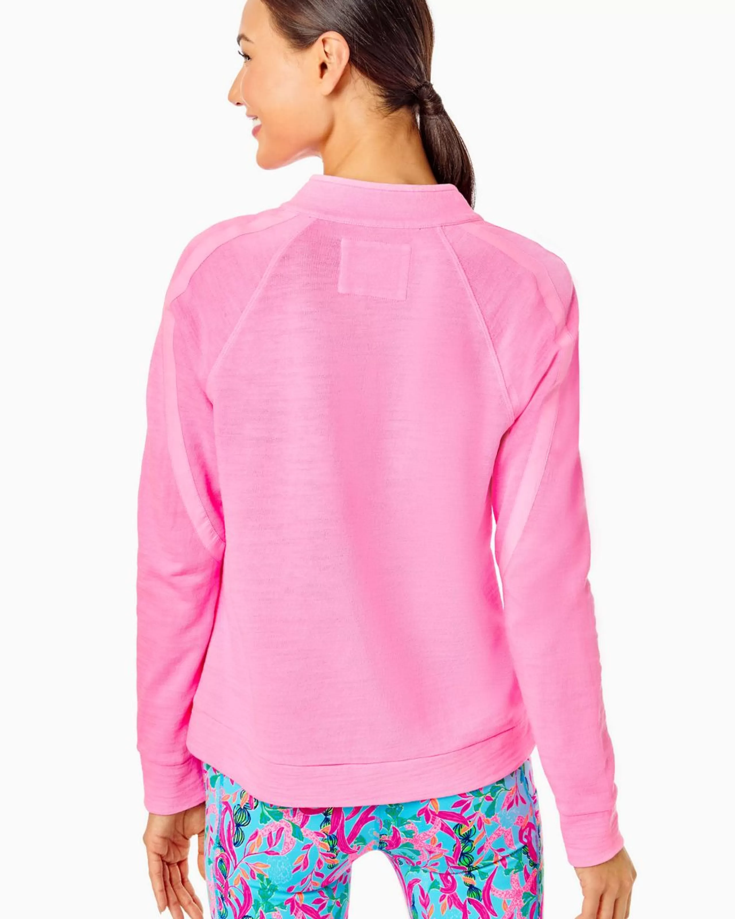 Sale Lilly Pulitzer Luxletic Ashlee Half-Zip Pullover Soleil Pink