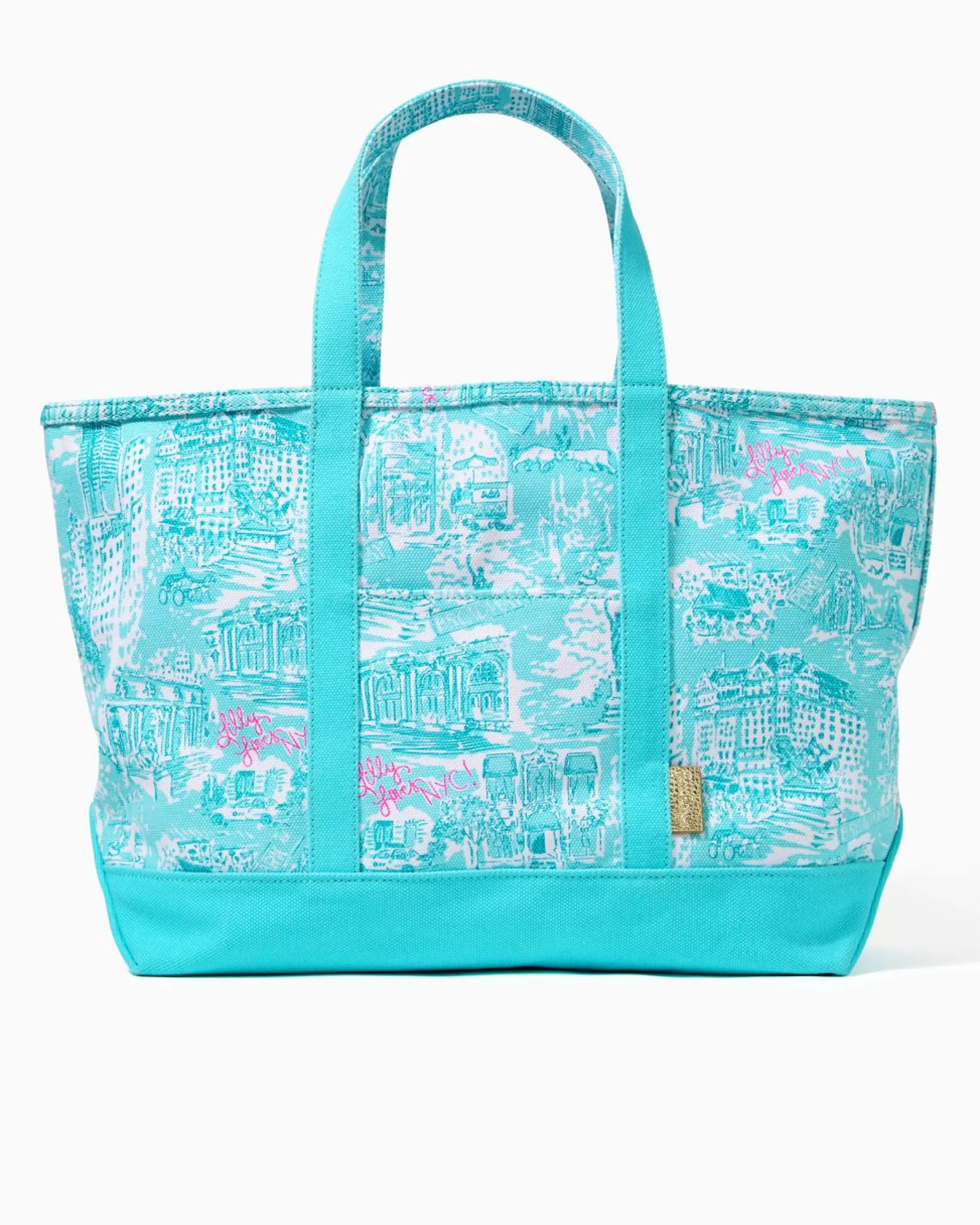 Outlet Lilly Pulitzer Mercato Tote Shorely Blue Nyc Toile