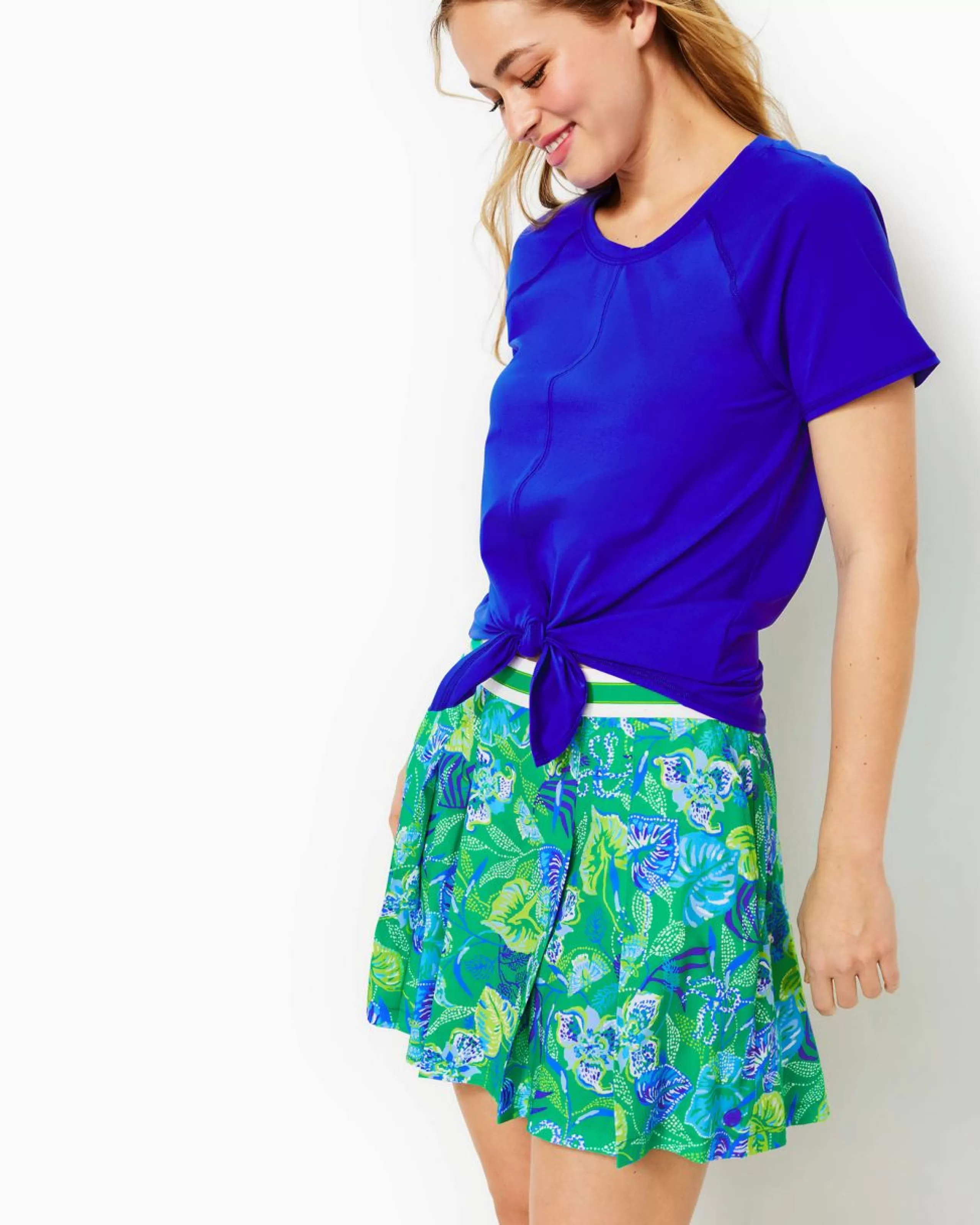 Discount Lilly Pulitzer Upf 50+ Luxletic Kieran Active Tee Blue Grotto