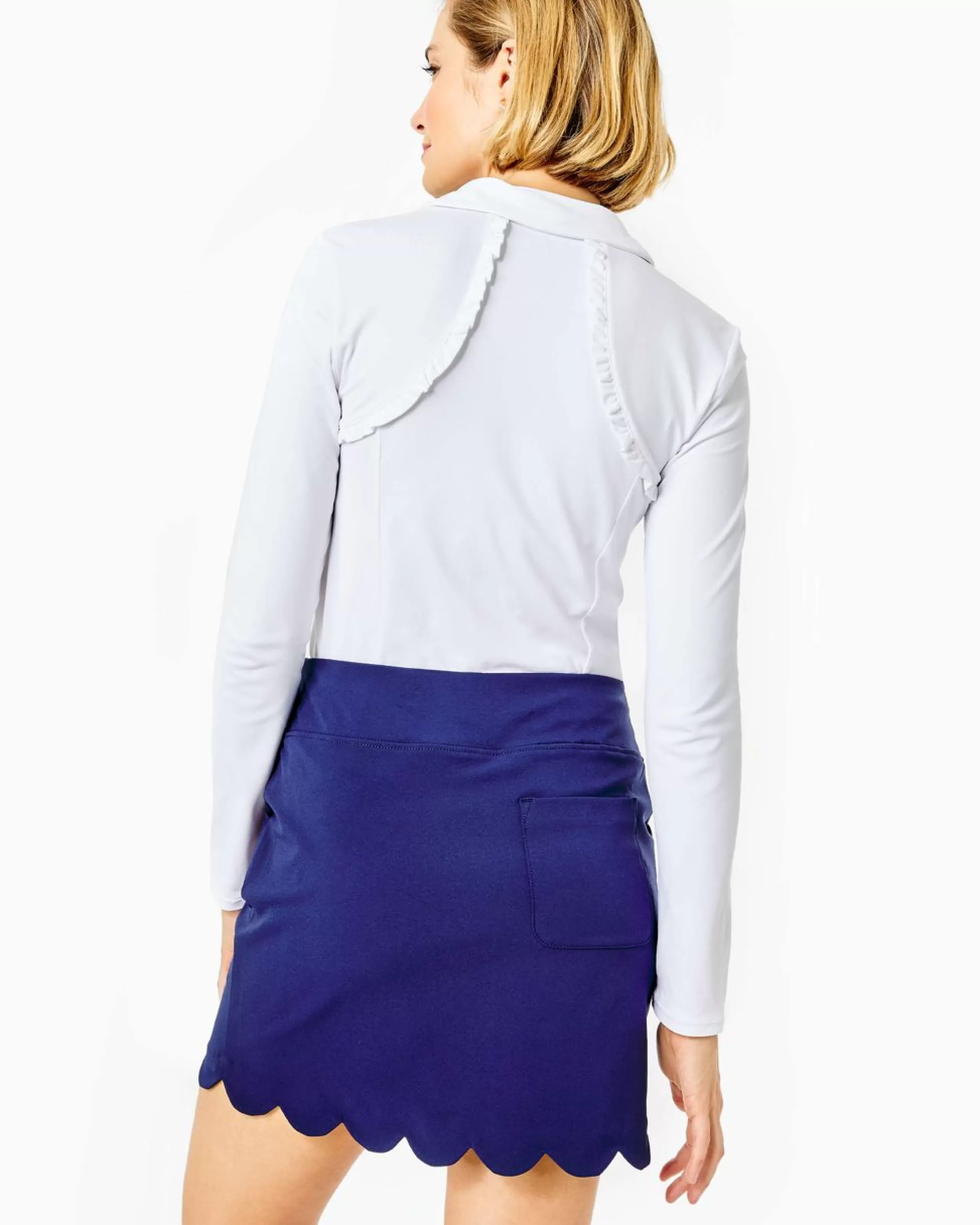 Online Lilly Pulitzer Upf 50+ Luxletic Monica Scallop Skort True Navy